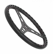 Joes Racing Products 13534-b 14 Flat 3-spoke Steering Wheel - Black Anodize