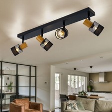 Plafonnier Suspension Lampe Spot Réglable Luminaire de Cuisine Bois Couloir