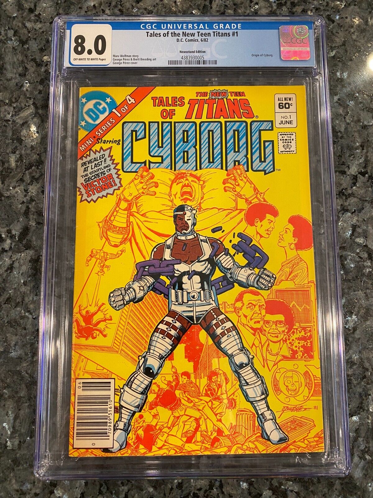 CGC 8.0 Tales of the New Teen Titans #1 - Origin of Cyborg with Off-White/White