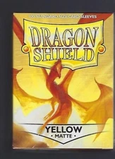  Dragon Shield Matte Yellow (100) Shield Sleeves Free Shipping