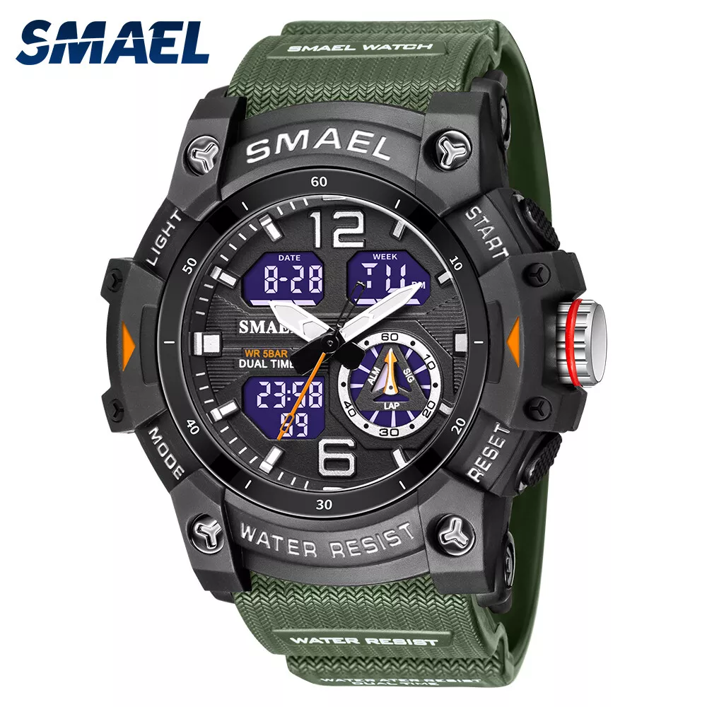 Smael watch clearance 24 hour time