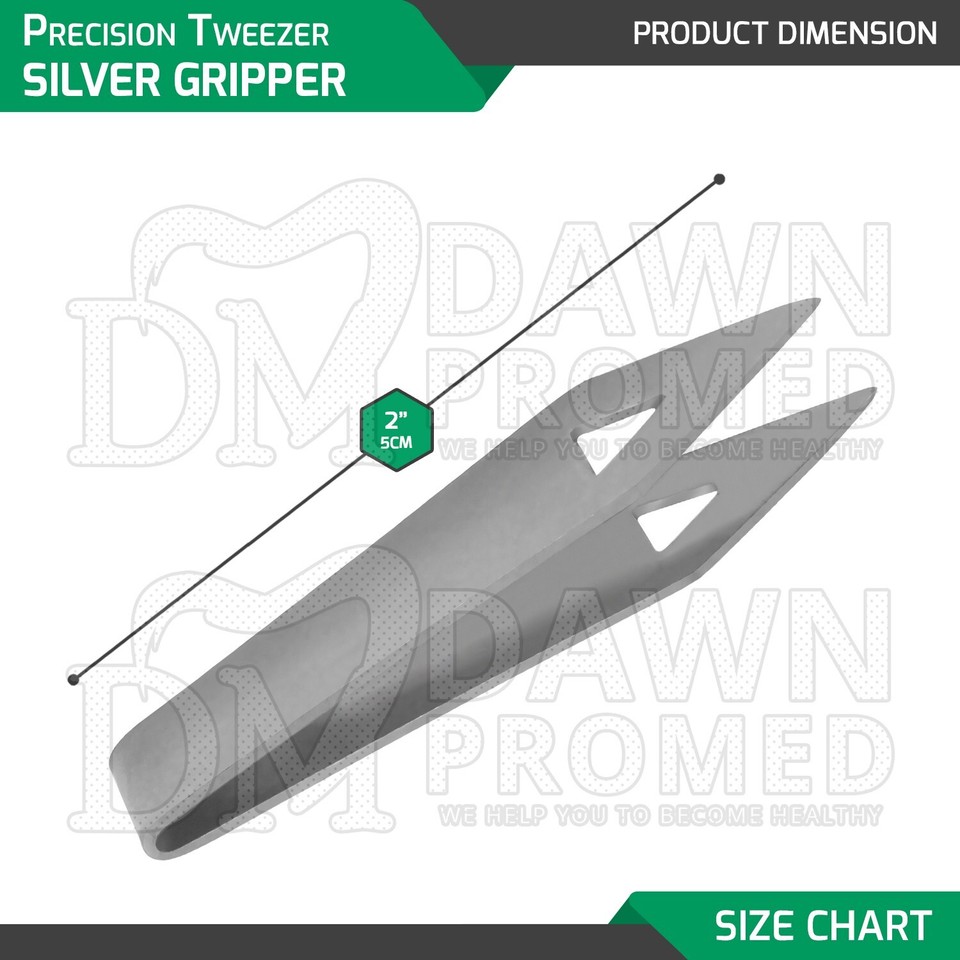 Precision Tweezer Silver Gripper Sharp Tip Splinter Remover Tweezers ...