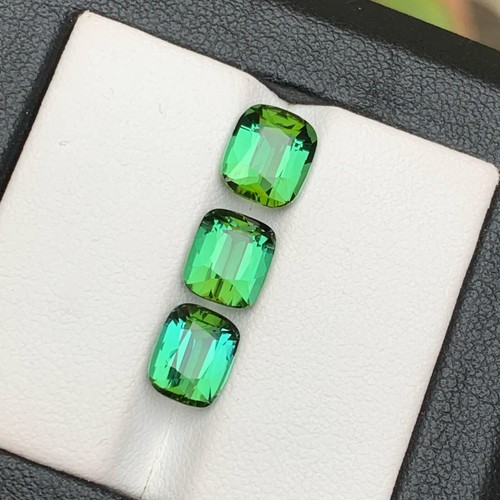 5.90 Carats Natural Green Tourmaline Cushion Cut Afghani Loose Gemstone - 第 9/11 張圖片