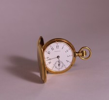 18 karat gold Tiffany  Co. pocket watch with full hunter case - 33mm case