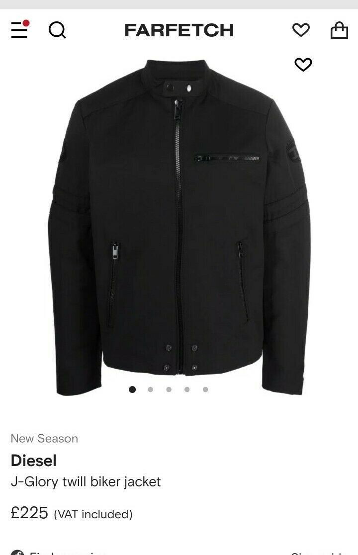 new mens DIESEL glory bikers jacket light padded size L RRP £225 image 8