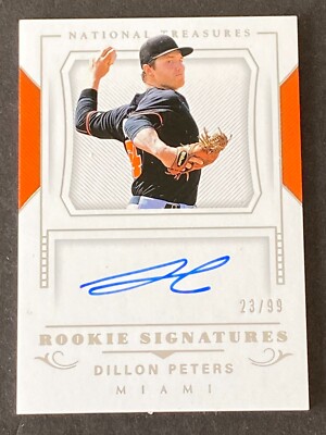Dillon Peters  2018 Panini National Treasures Signatures Auto RC #ed 23/99