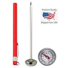 Stainless Steel Pocket Probe Thermometer Gauge for Food Cooking Meat BBQ 