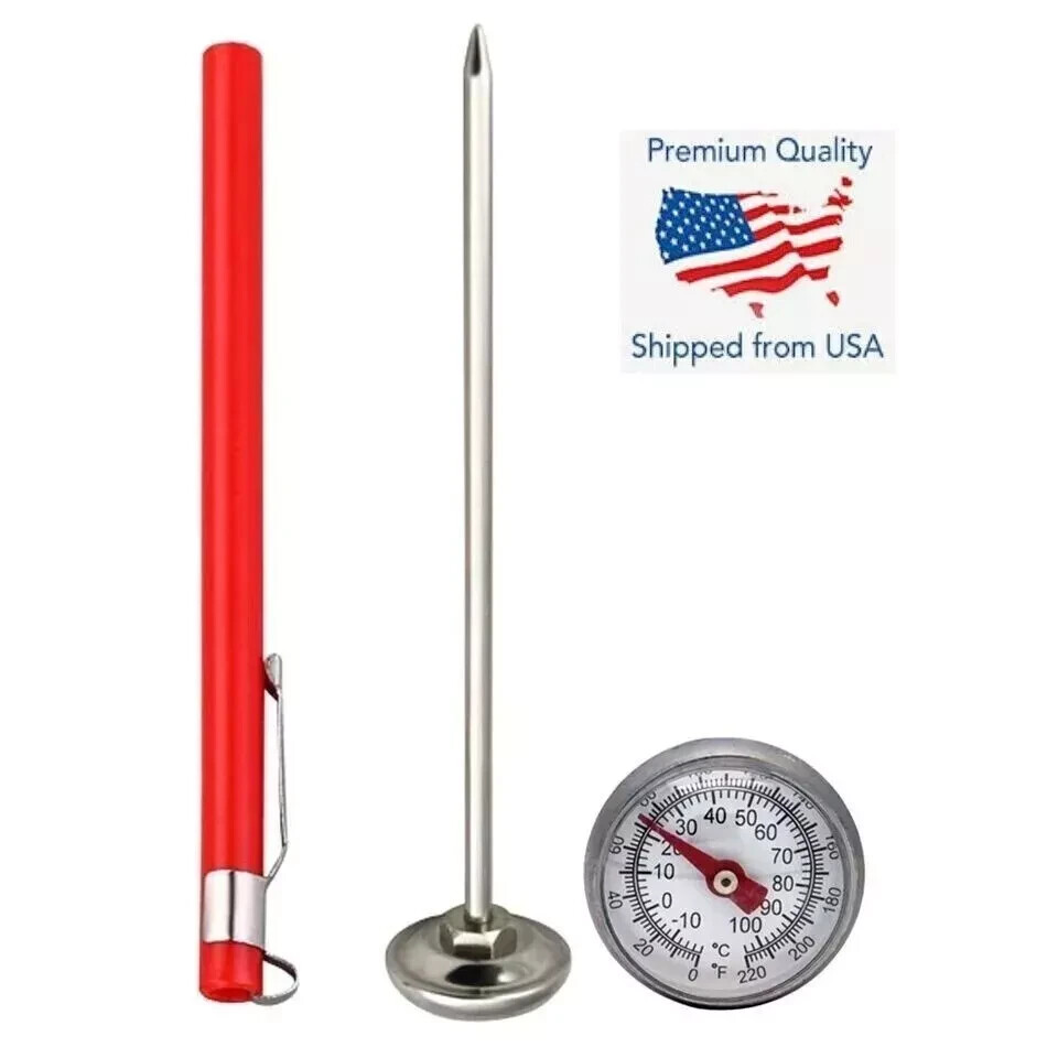 Stainless Steel Pocket Probe Thermometer Gauge for Food Cooking Meat BBQ 