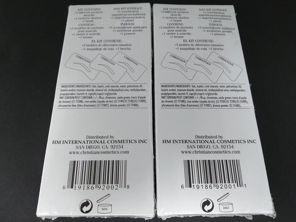 NEU Christian Halbtransparent Semi-Permanent Augenbrauen Make-up Kit AUGENBRAUENSCHATTEN - Bild 3 von 3