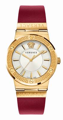 Versace Damen Armbanduhr Greca Logo VEVH00420 Rot