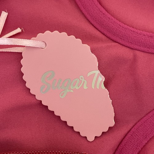 Sugar Thrillz Fairytale Ending Mini Dress Medium Barbie Pink Halter Sweetheart - Picture 11 of 15