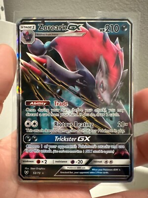Pokemon 2017 Shining Legends Zoroark GX Holo Rare 53/73 NM 1119