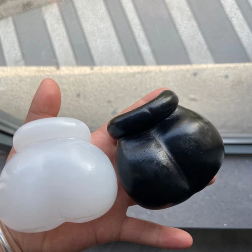 Silicone Chastity Cage Ball Bag Scrotal Restraints Testicles Stretcher for Male - Picture 17 of 35