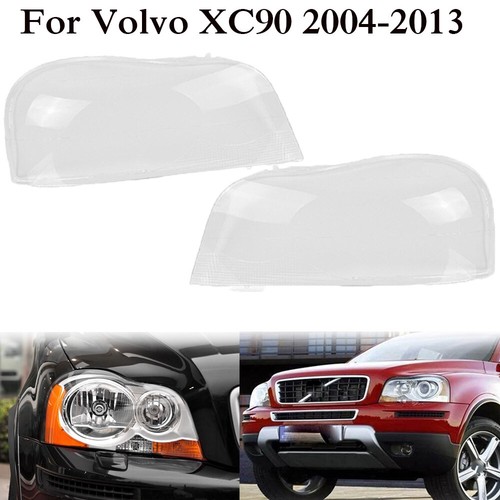 Pair Headlight Lens Cover Headlamp Shell Cap For 20042013 Volvo XC90