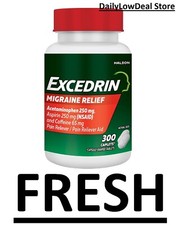 Excedrin Migraine Relief Acetaminophen 300 Caplets EXP 2027