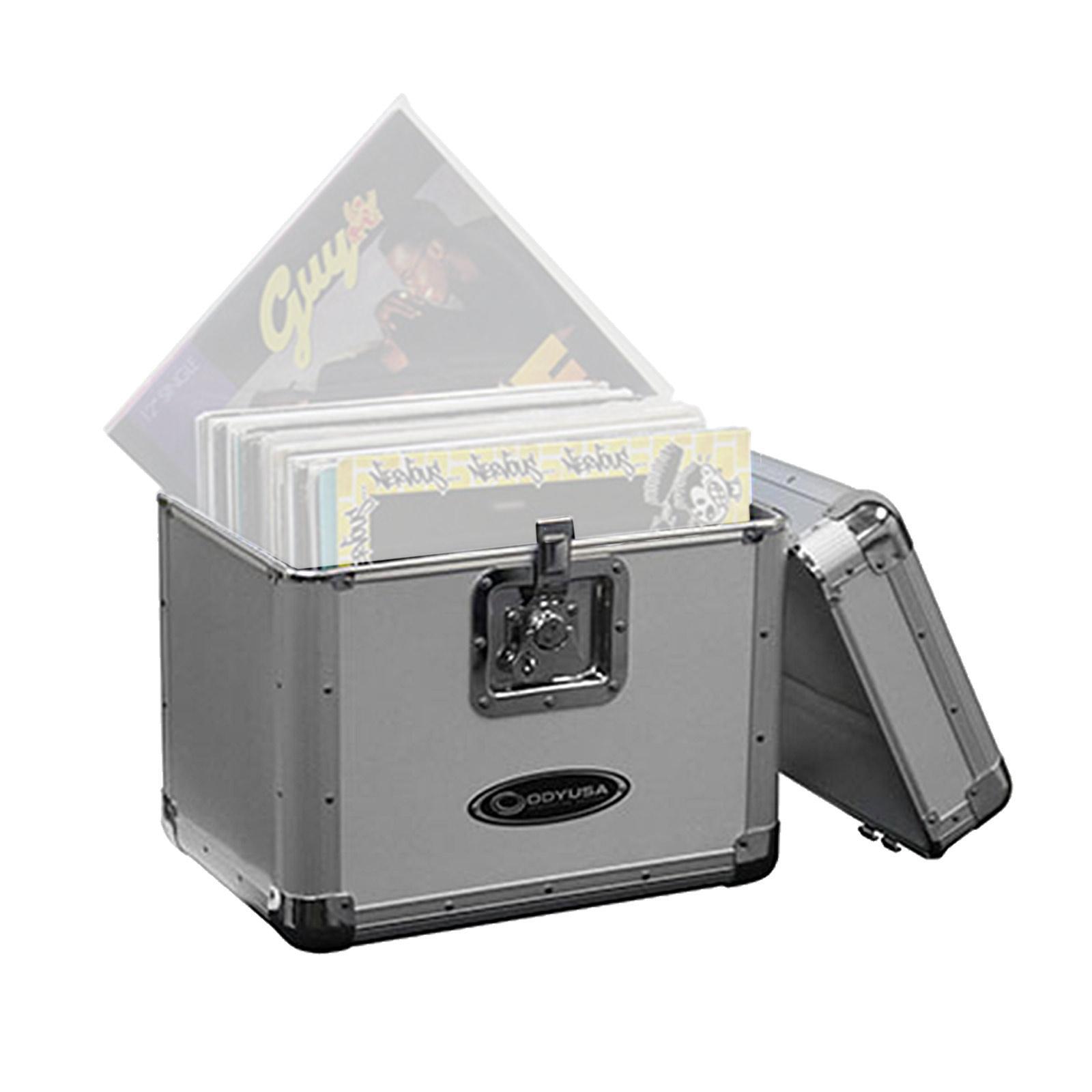 Серебристый футляр Odyssey Stacking Record Utility Krom Вмещает 70 виниловых пластинок в количестве 12 штук 17690₽