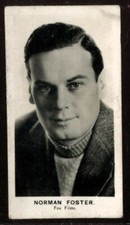 Tobacco Card, Walkers, FILM STARS, 1935, Norman Foster