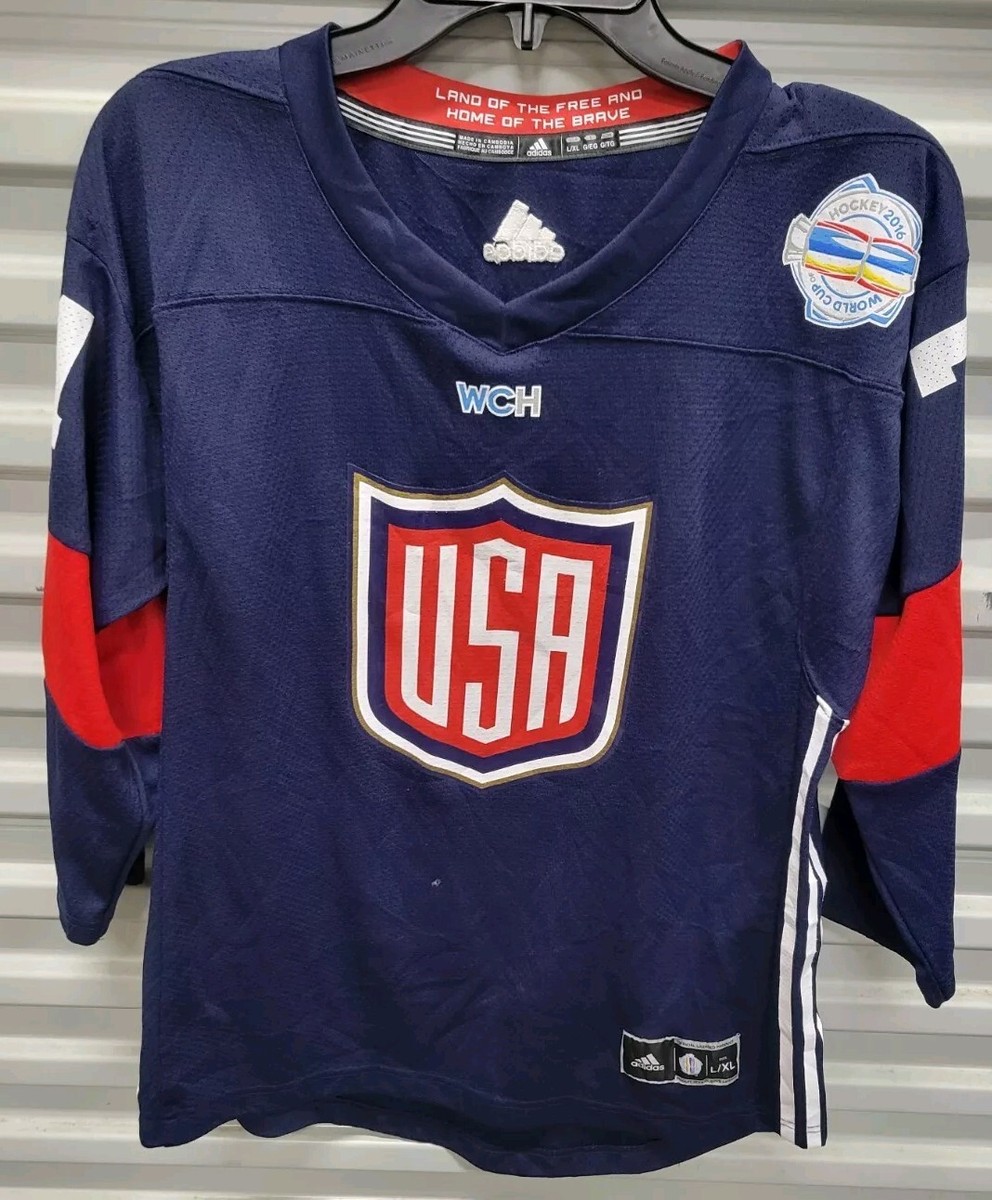Adidas World Cup Of Hockey USA Jersey Size Youth L/XL