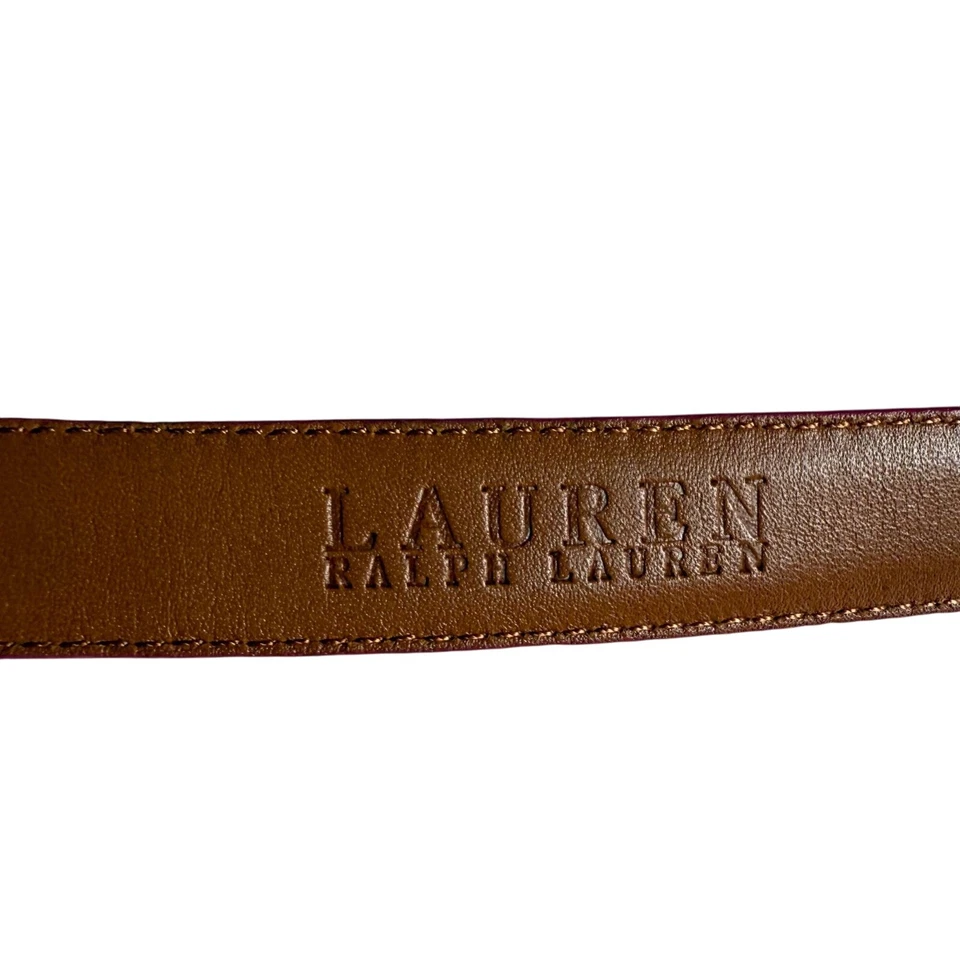 Lauren Ralph Lauren змея выбитый итальянский кожаный ремень женщин средний розовый - Изображение 2 из 4