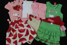 Gymboree WATERMELON PICNIC Green Ribbon Pink TOP or Slice Tiered SKORT u pick