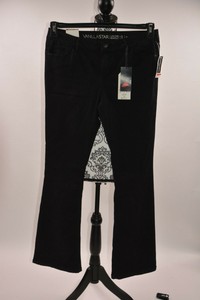 black ripped bootcut jeans