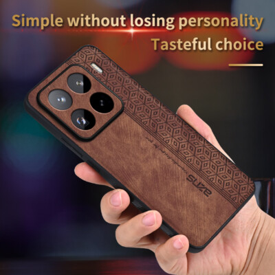 For Xiaomi 15 Pro, Luxury Shockproof Business Retro Leather Soft Cover Case