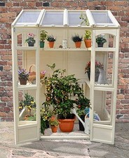 Forest Victorian Tall Wall Wooden Greenhouse with Auto Vent - 1.47 x 0.74m