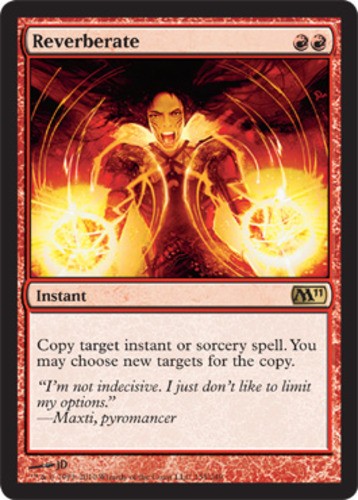 Reverberate Magic mtg Heavy Play, English Magic 2011 (M11) x1