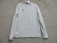 Under Armour Sweater Medium Adult White Pullover Pockets Coldgear Loose Mens M