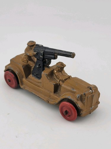 Rare Set Of 3 Antique 1930's Barclay Manoil Armored Cars & Anti-Tank Gun Cars. - Picture 13 of 19