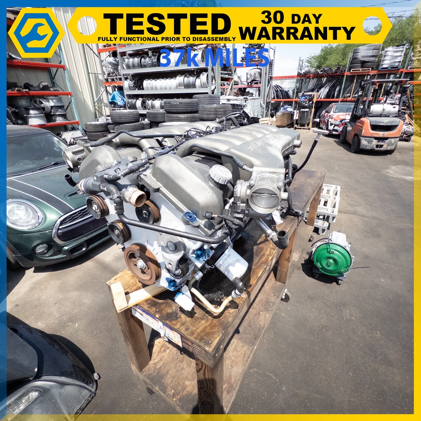 05-08 ASTON MARTIN DB9 AM4 5.9L V12 ENGINE MOTOR ASSEMBLY OEM