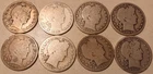 Lot of 8 Barber Half Dollars 1906D 1906O 1906P 1907D 1907P 1909P 1915D 1915S