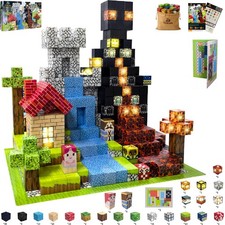 200 PCS Magnetic Building Blocks Set with 15 LED Light-Up Blocks, Replaceable...