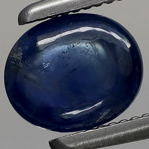 1.23ct 6x5mm Oval Cabochon Natural Heated Blue Sapphire Kanchanaburi, Thailand - Picture 2 of 4