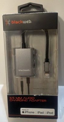 blackweb 3.5mm Audio Charging Adapter  for iPhone iPad iPod