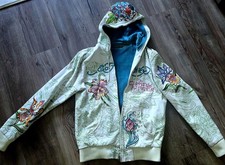 Weisse Gayle ED Hardy Kunstleder Jacke GR.L