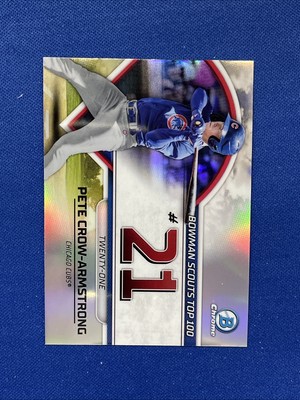 Pete Crow-Armstrong Bowman Scouts Top 100 2023 Bowman Chrome Baseball #21