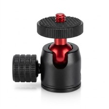360 Mini Ball Head 1/4" Tripod Mount Adapter Aluminum DSLR Camera Light Stand