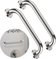 2 Pack 12 Inch Shower Grab Bar, ZUEXT Chrome 12 (Pack of 2),