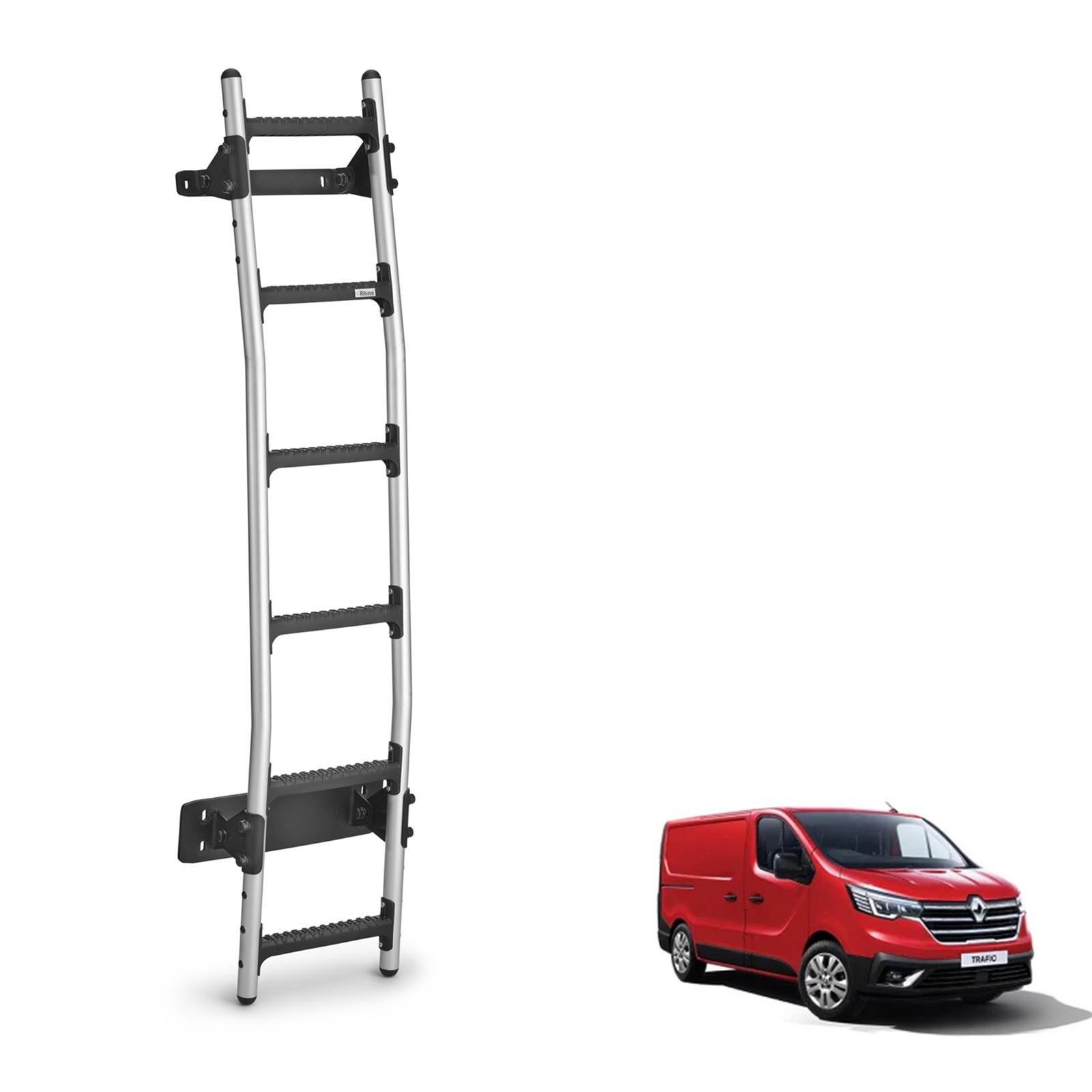 Renault Trafic Rhino Rear Door Ladder for 2015+|6 Anti-slip Steps