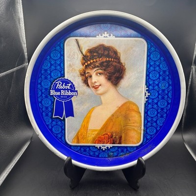 Vintage Original Pabst Blue Ribbon Beer Tray 13''