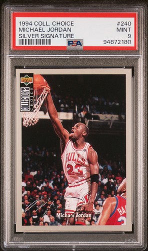 Michael Jordan [Silver Signature] #240 1994 Collector's Choice card