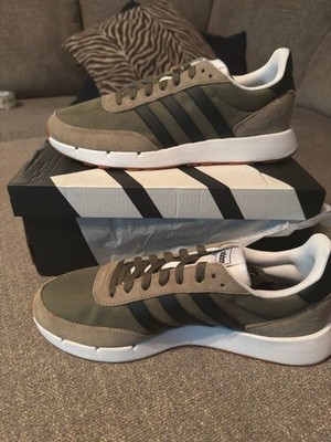 Adidas Run 60s 2.0 Olive Green Black Retro Runner Sneakers Men s 8.5 NWT 