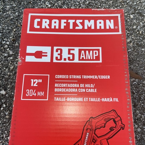 CRAFTSMAN 3.5 AMP CORDED 12” STRING TRIMMER EDGER Free Shipping New - Picture 2 of 5