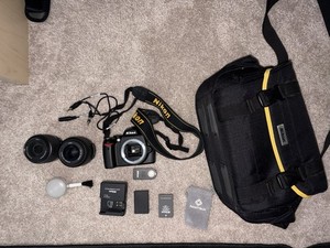 Nikon Camera Accessory Bundle w/ AF-P DX 18-55mm & 70-200mm Lenses, Bag, Strap