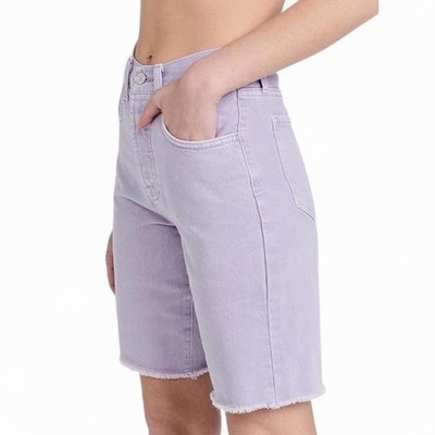 7 For All Mankind Easy James Bermuda Shorts   Light Purple, Women s Size 25, NWT