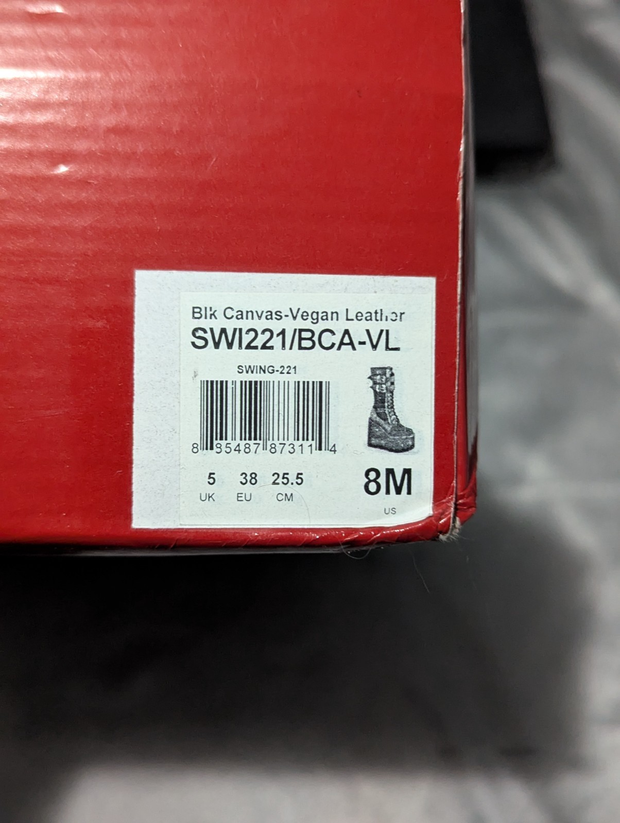 Demonia Swing-221 Canvas Wedge Platform Lace-Up K… - image 7