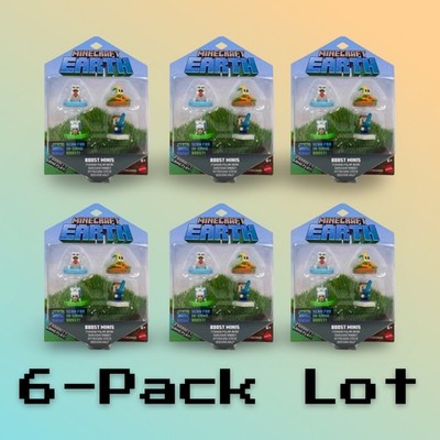 6-Pack Lot Minecraft Earth Boost Minis In Game Boost  Mattel NEW FACTORY SEALED