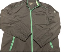 BMW Golfsport Men's Full-zip Functional Athletic Jacket Size L Green Zip Vintage