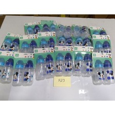 Disney Baby Mickey Mouse Bottles 2-Pack LOT 11oz Blue NEW Wide-Neck 6m BPA-Free